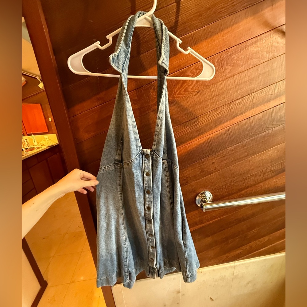 Denim Collared Dress Small (no brand tag)